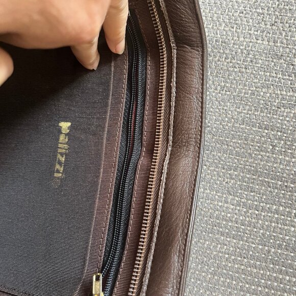 Vintage Palizzio Handbag 12x8 - Brown snakeskin leather - Picture 4 of 5